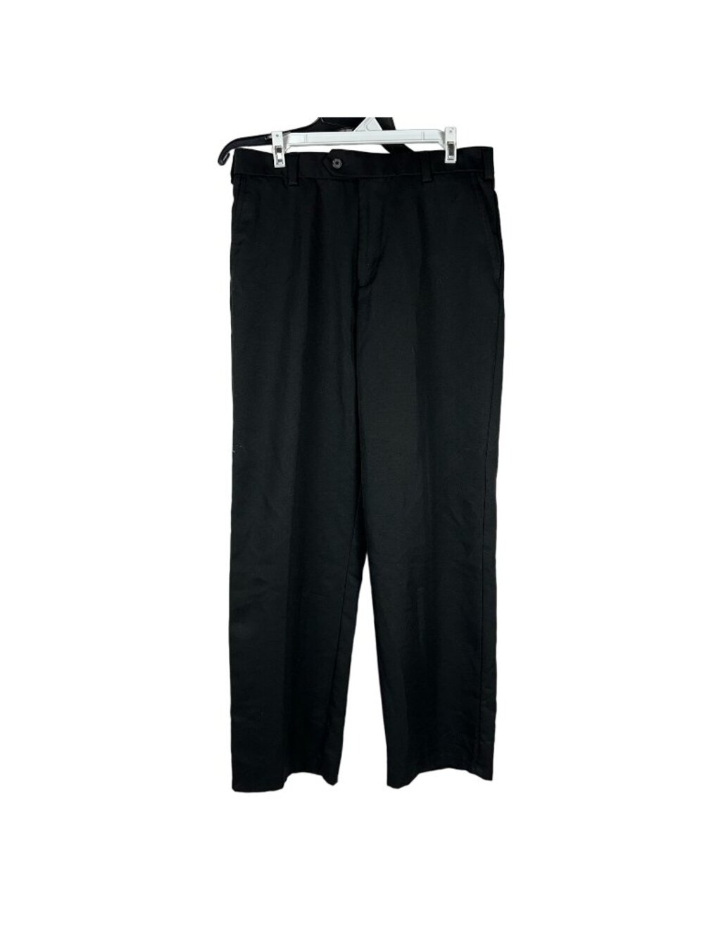 Izod Mens Golf Black Flat Front Pants Size 32x30 Performance Fit Polyester Blend